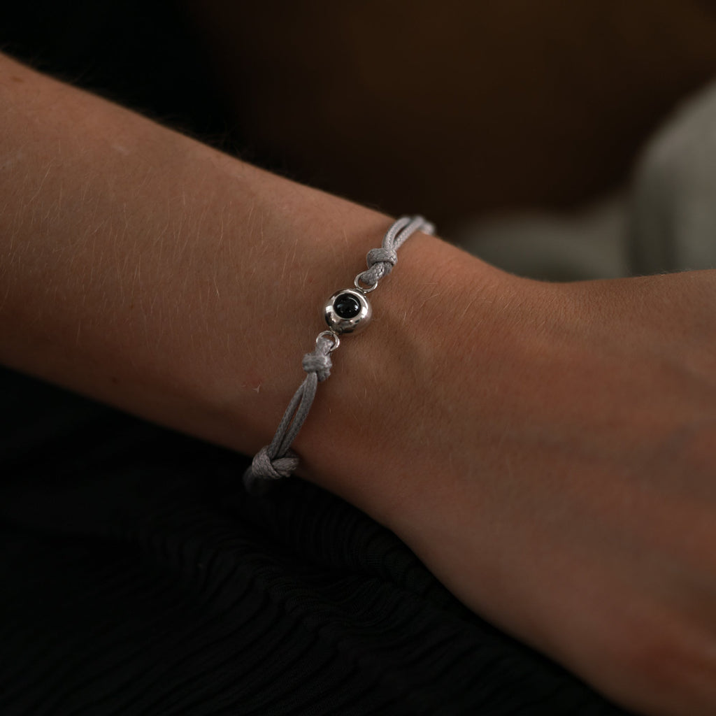 Personalized photo bracelet with your photo - Marine knot