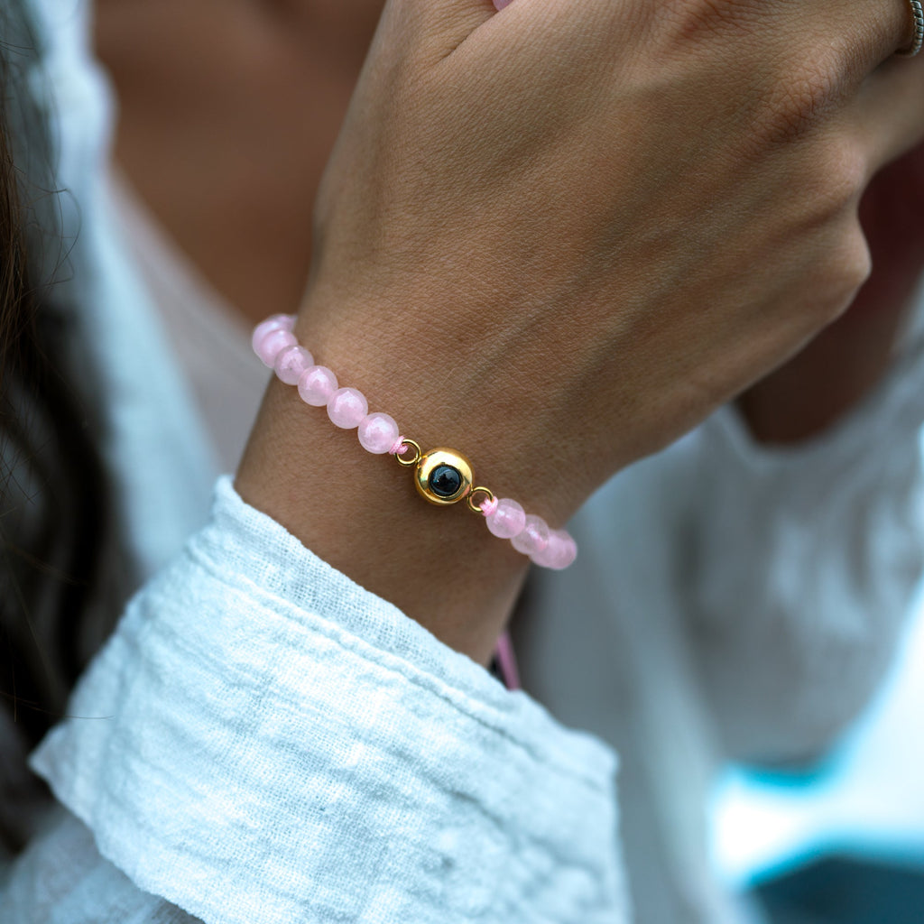 Personalized photo bracelet with your photo - Pearls