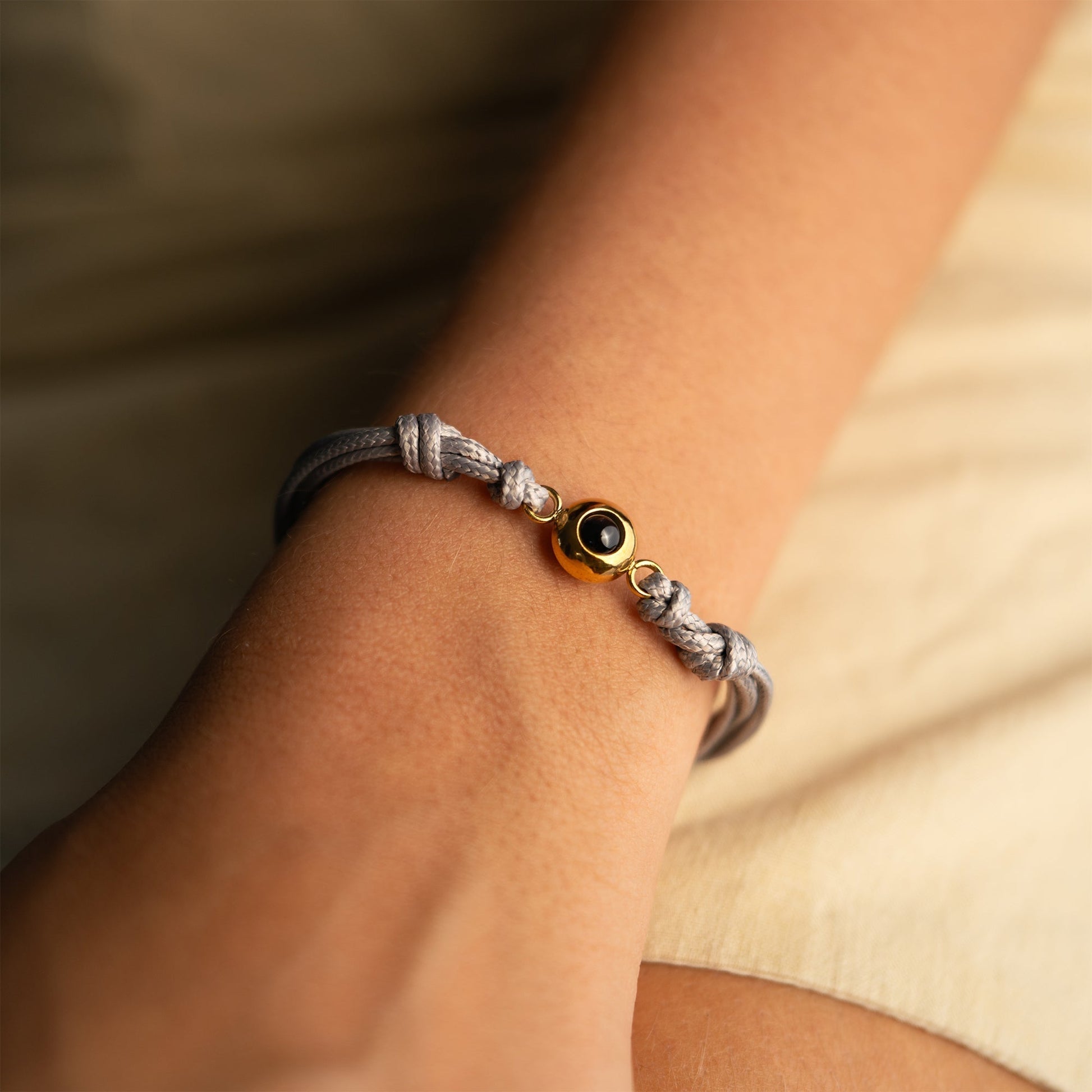 Personalized photo bracelet with your photo - Marine knot