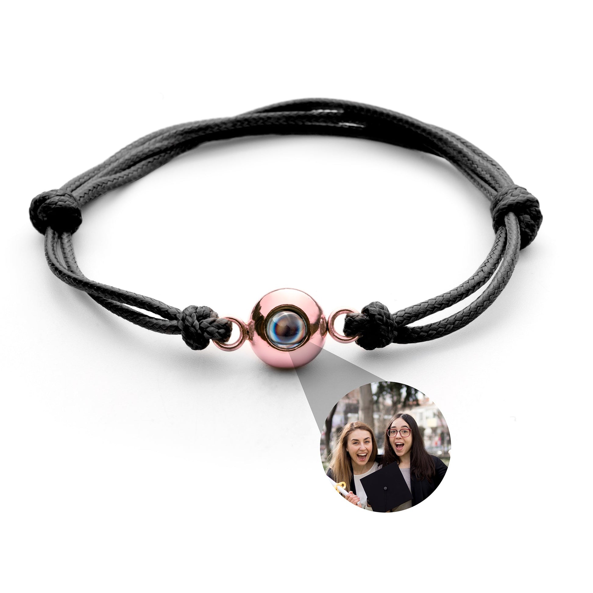 Personalized photo bracelet with your photo - Marine knot