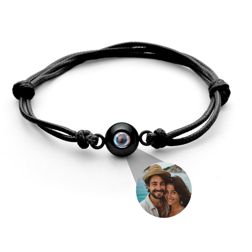 Personalized photo bracelet with your photo - Marine knot