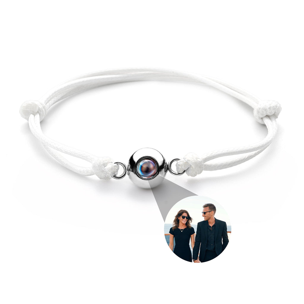 Personalized photo bracelet with your photo - Marine knot