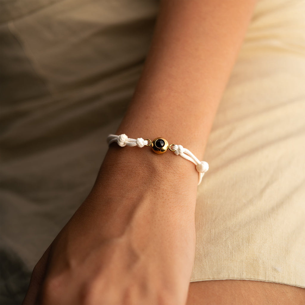 Personalized photo bracelet with your photo - Marine knot