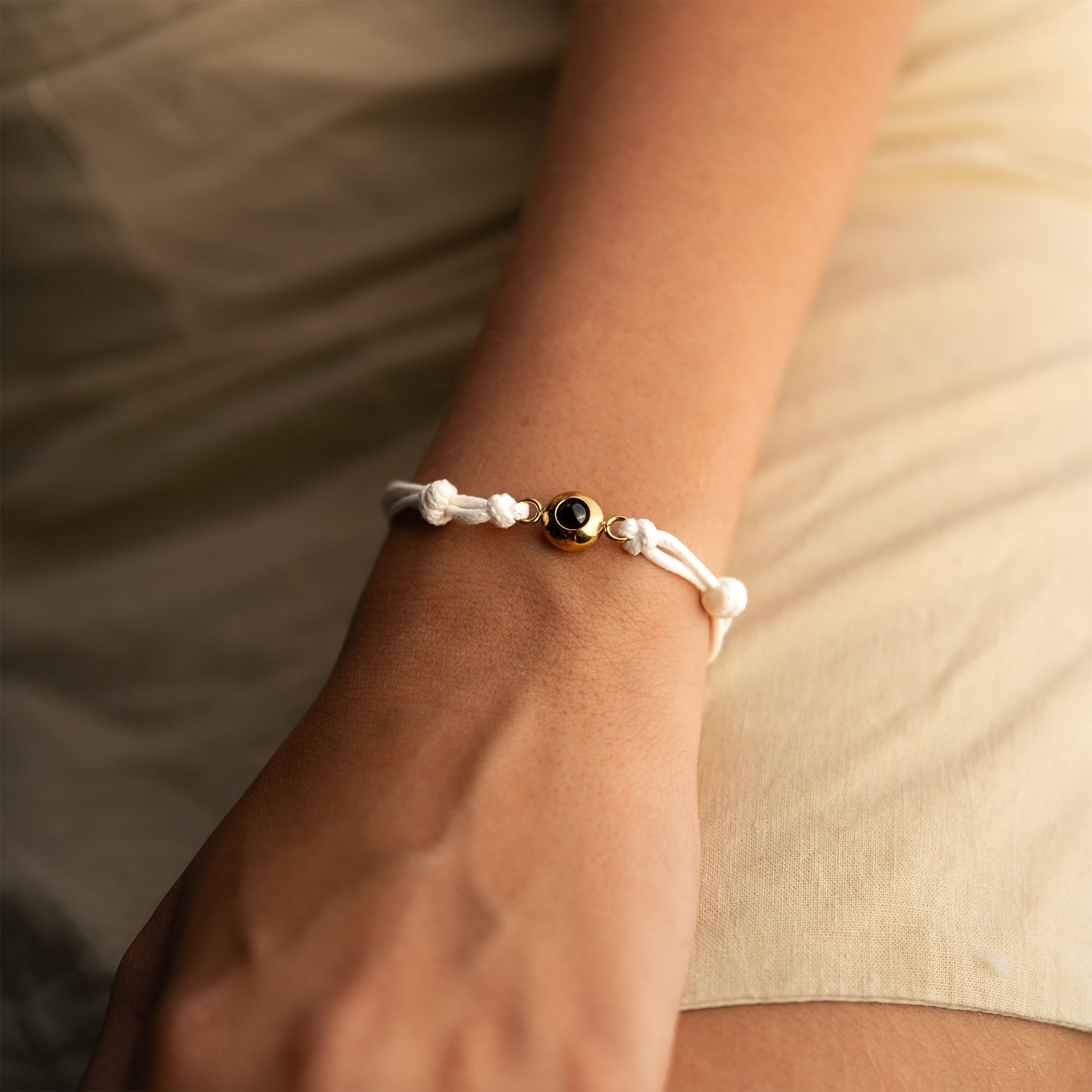 Personalized photo bracelet with your photo - Marine knot