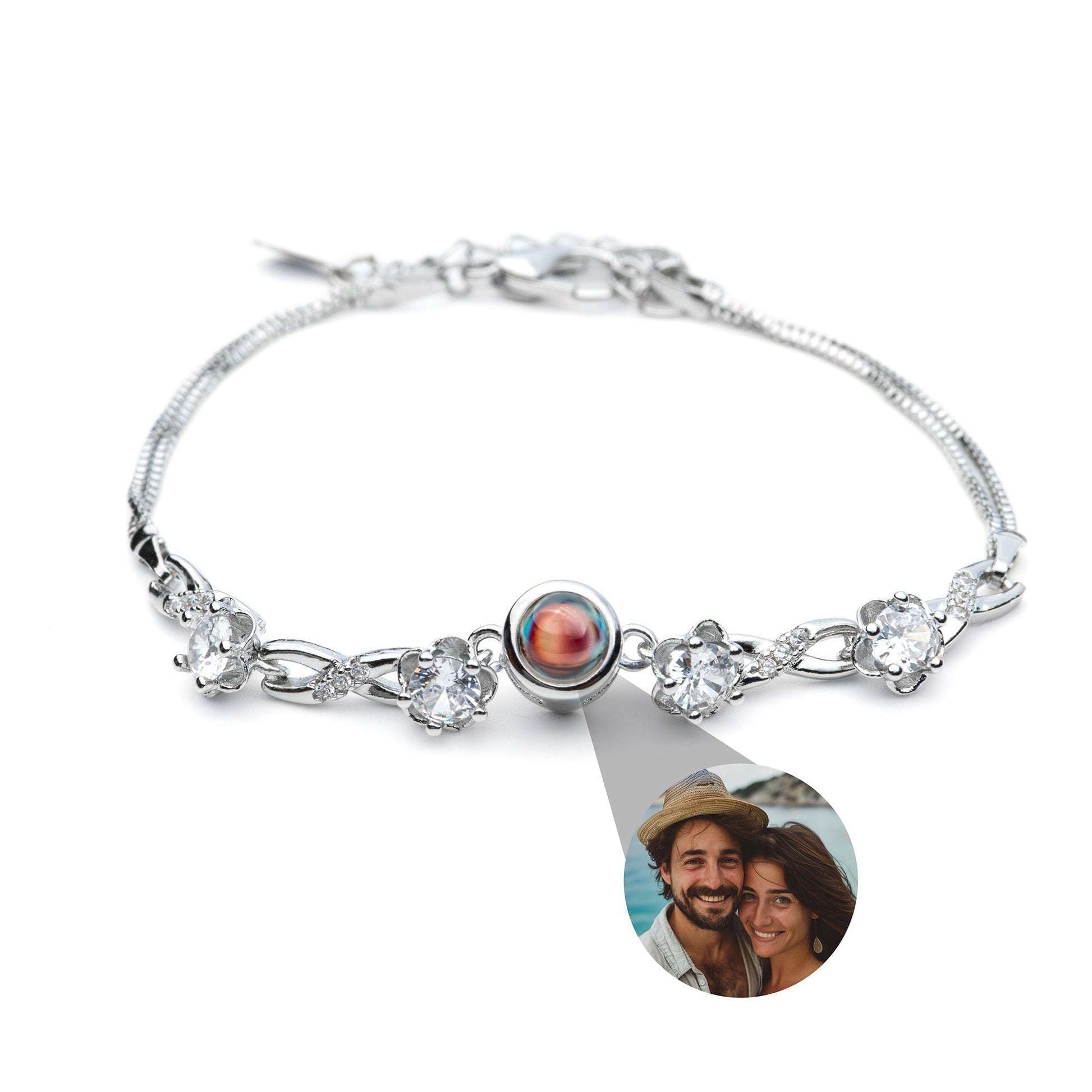 Personalized photo bracelet with your photo - Eternal love