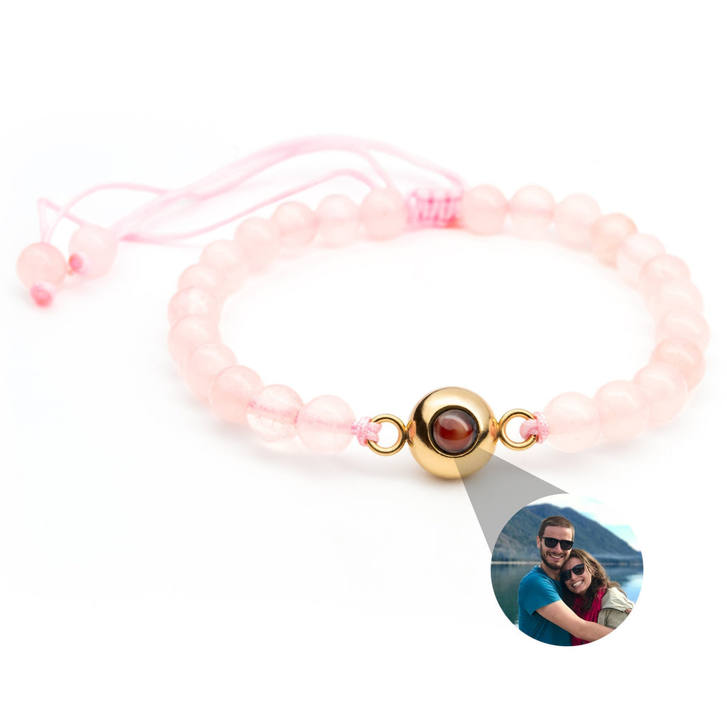 Personalized photo bracelet with your photo - Pearls