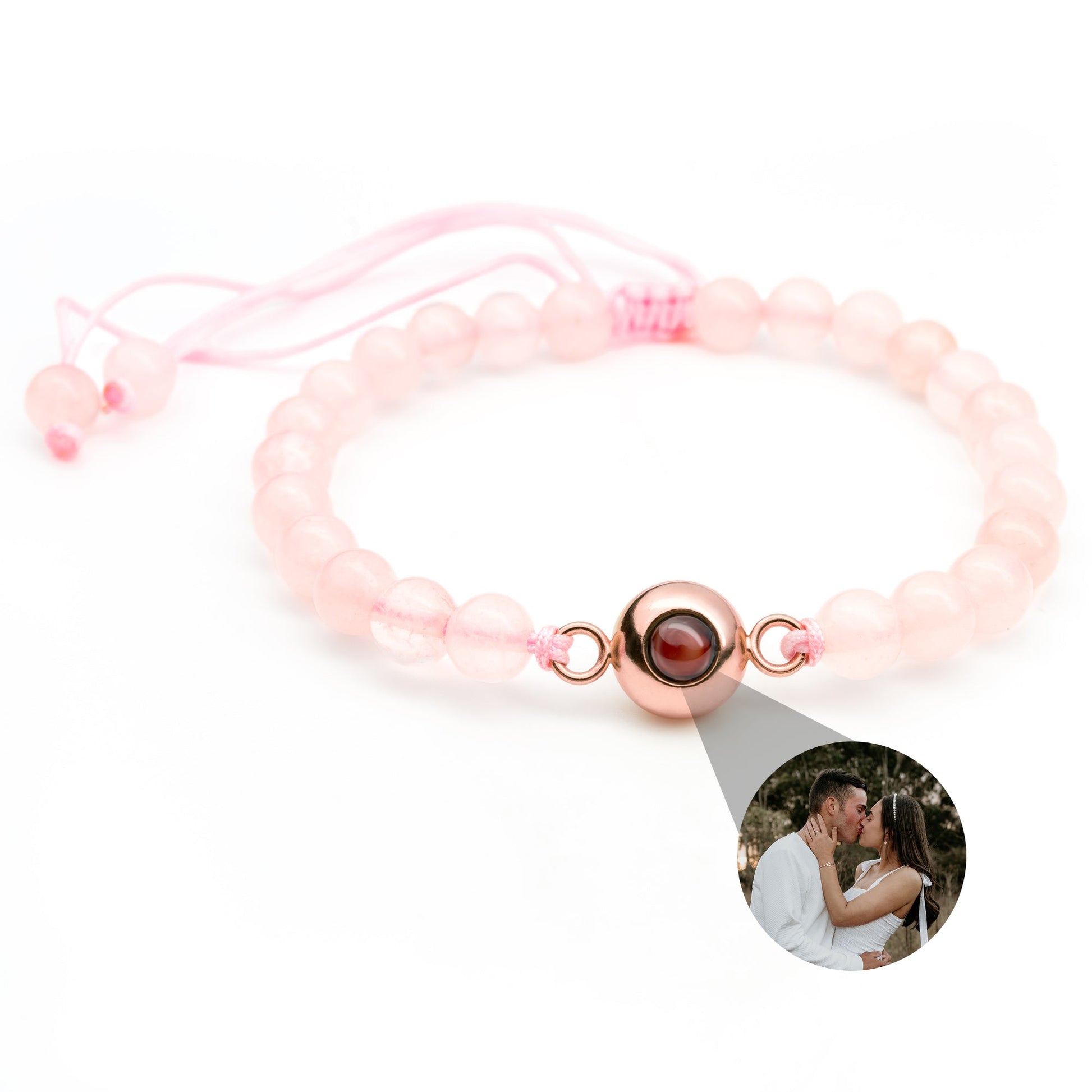 Personalized photo bracelet with your photo - Pearls
