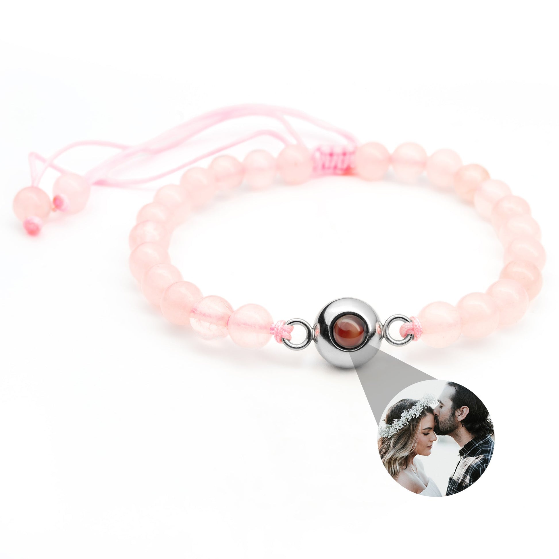 Personalized photo bracelet with your photo - Pearls