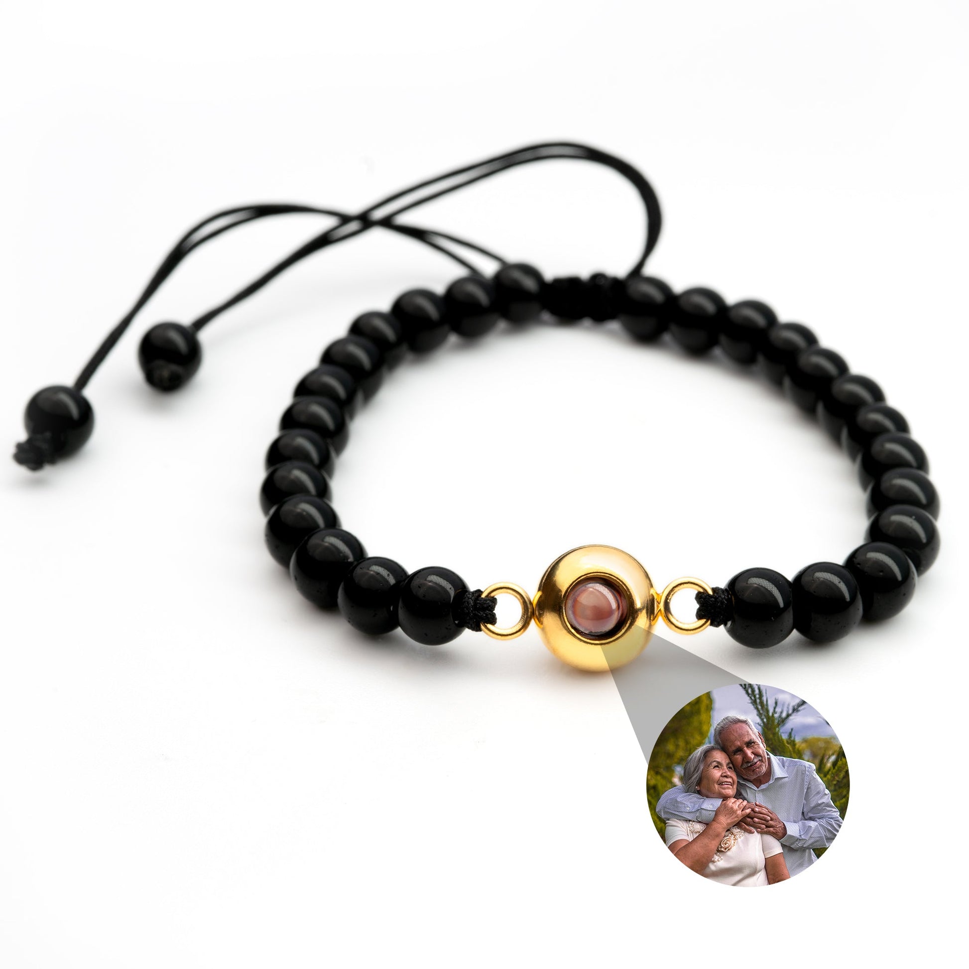 Personalized photo bracelet with your photo - Pearls