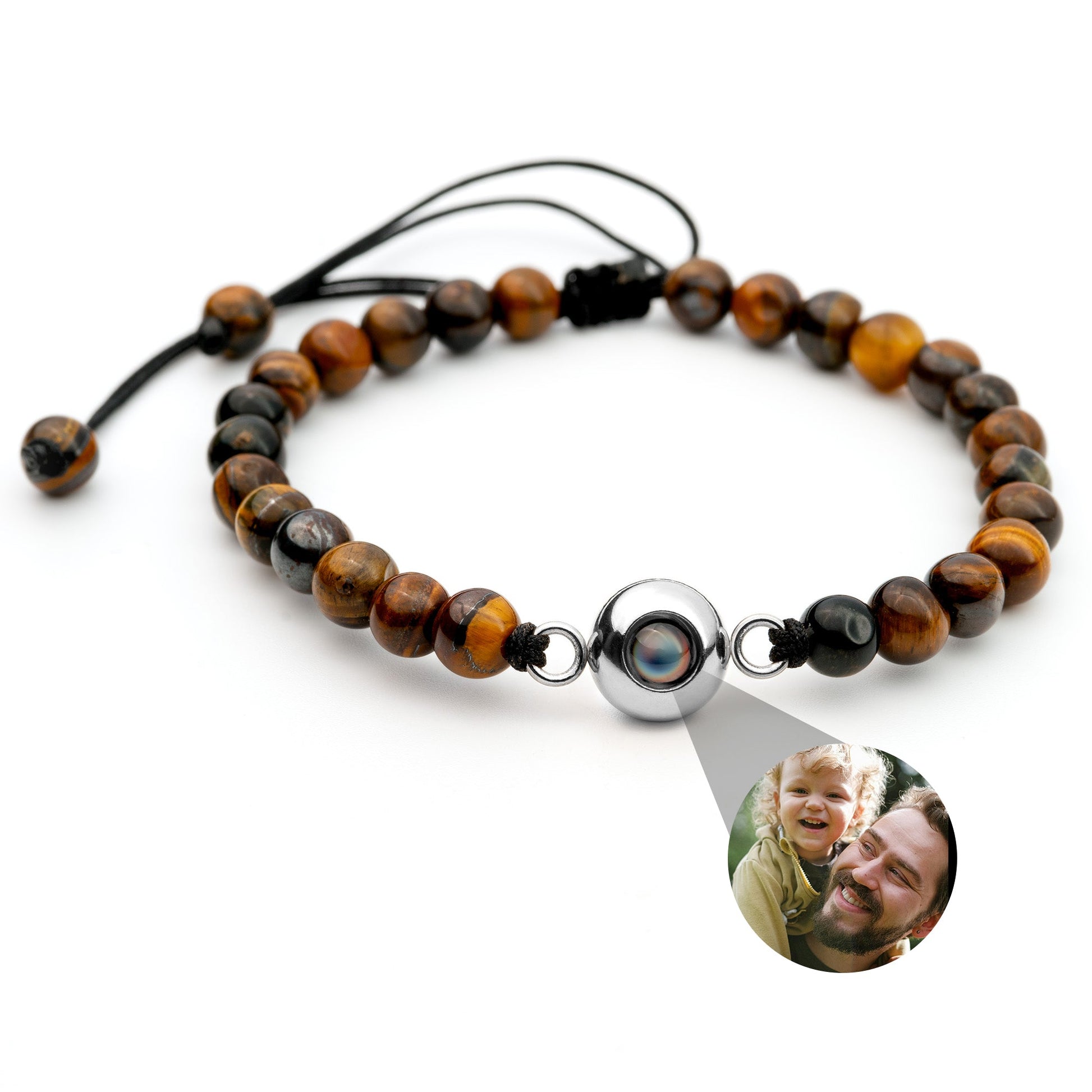 Personalized photo bracelet with your photo - Pearls