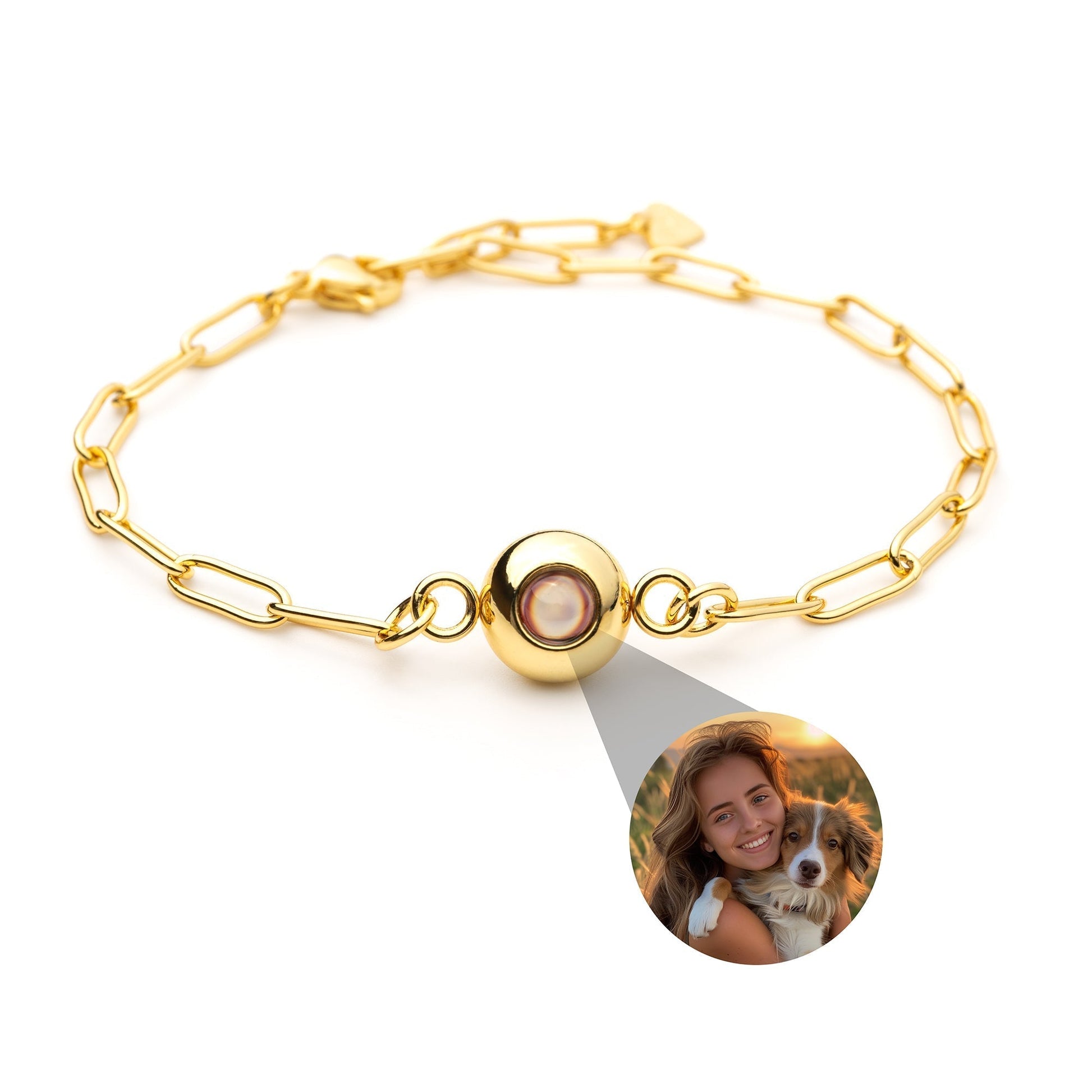 Personalized photo bracelet with your photo - Paperclip