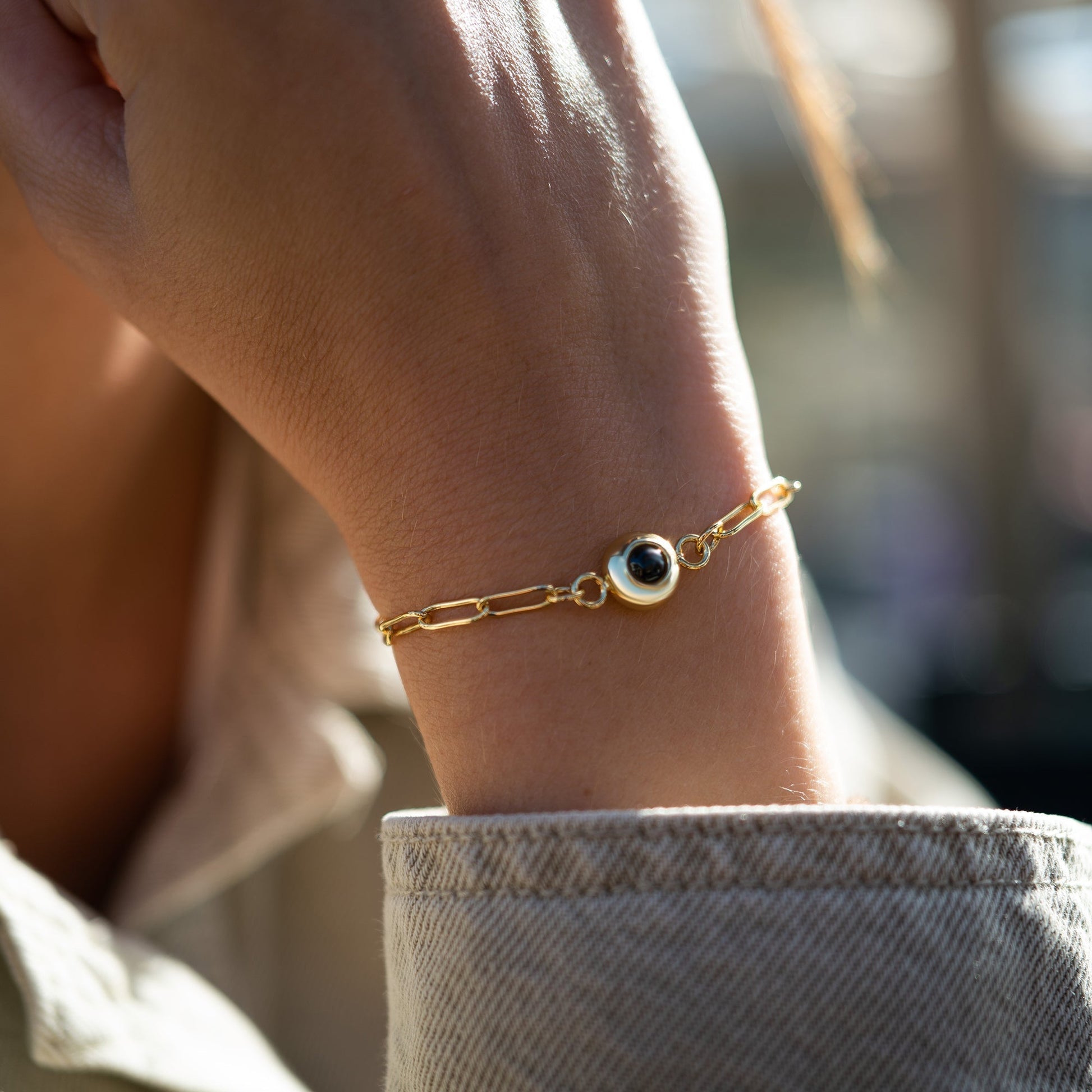 Personalized photo bracelet with your photo - Paperclip