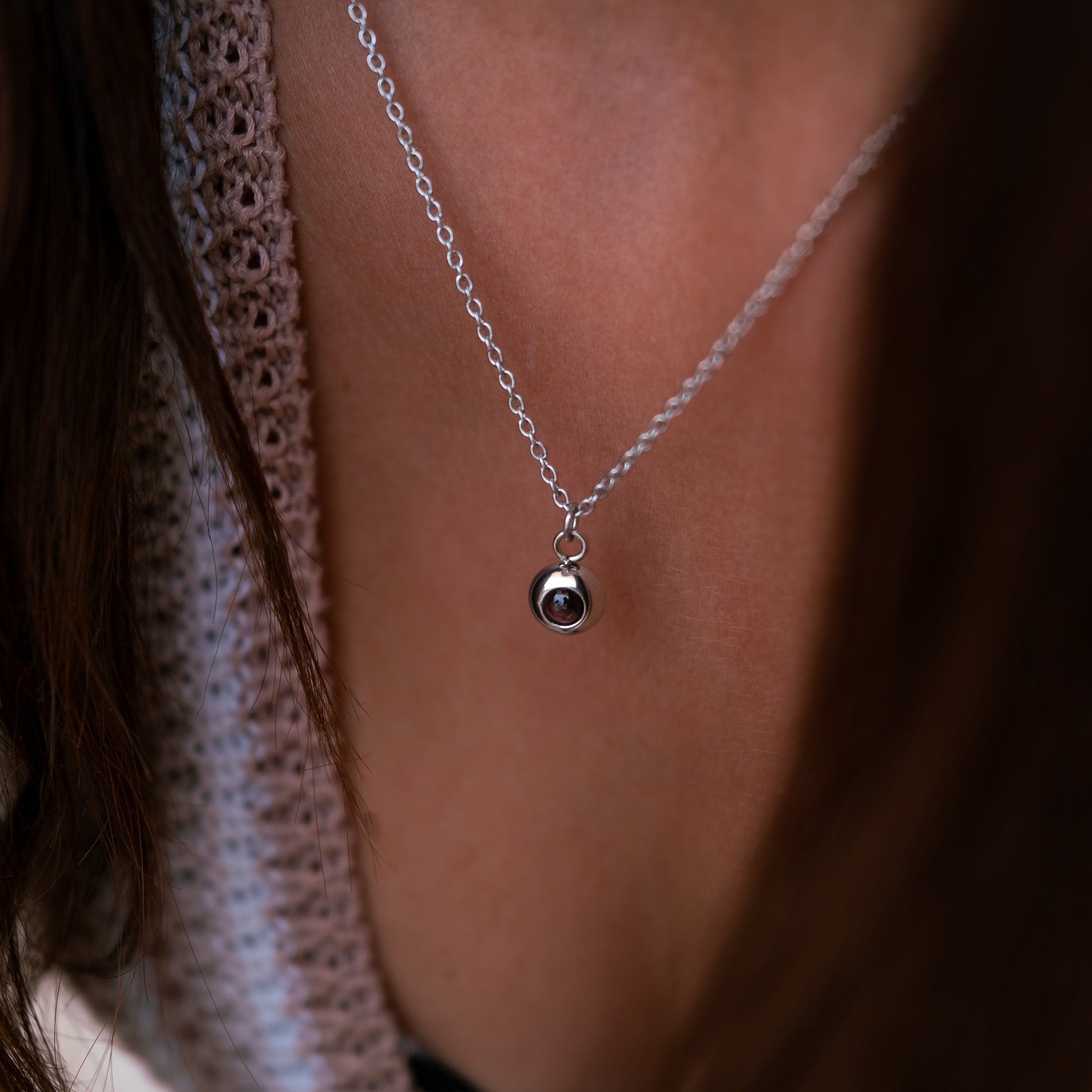 Personalized photo necklace - delicate