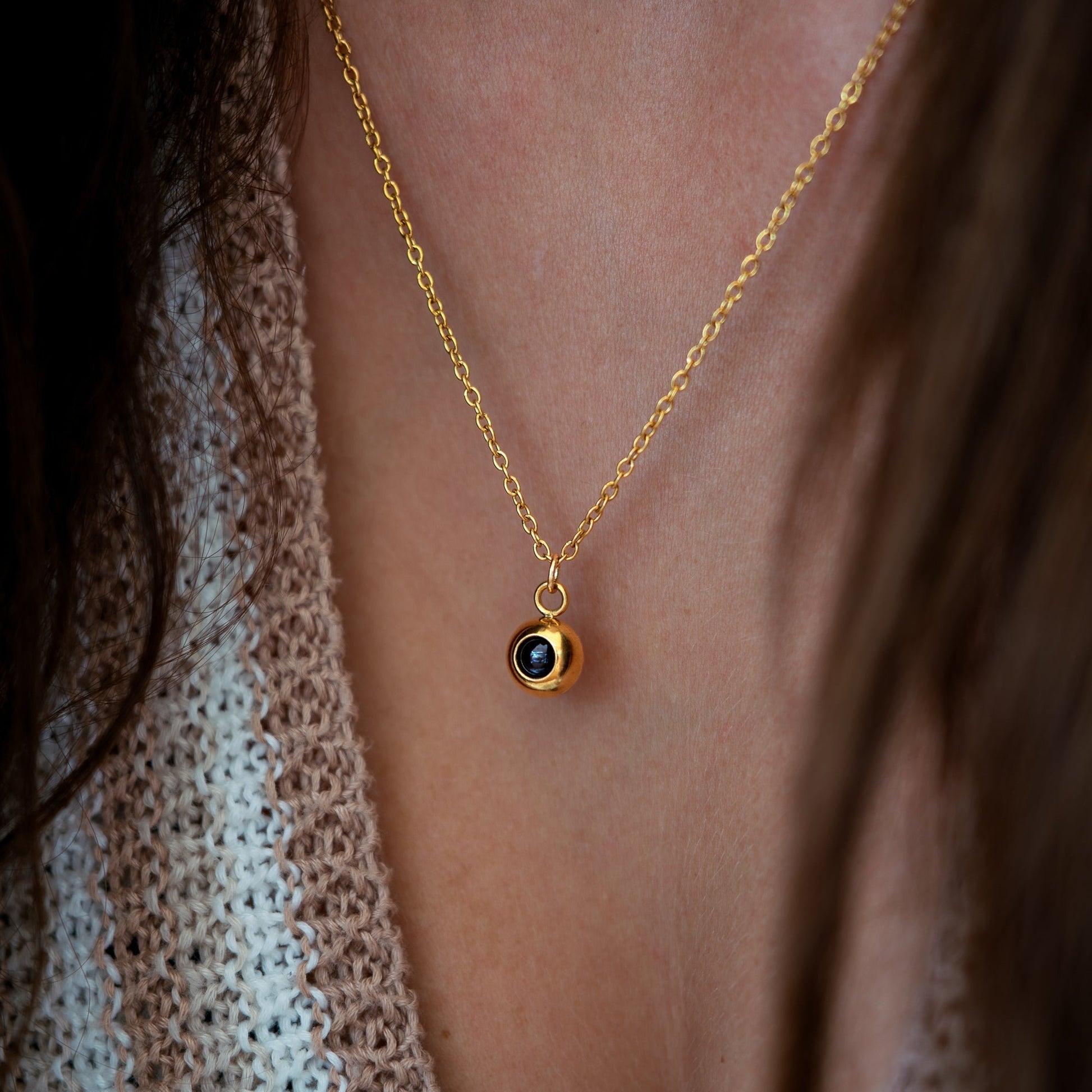 Personalized photo necklace - delicate