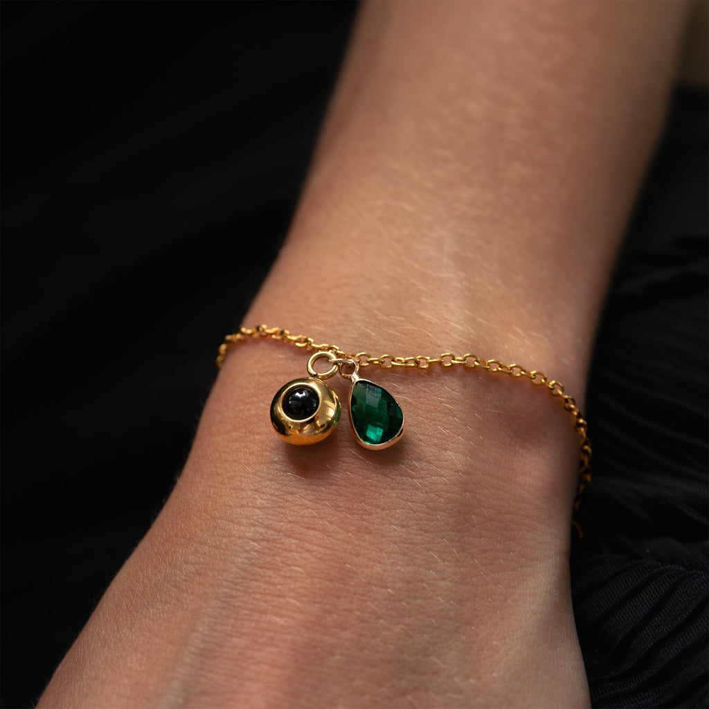 Personalized photo bracelet with your photo - Birthstone