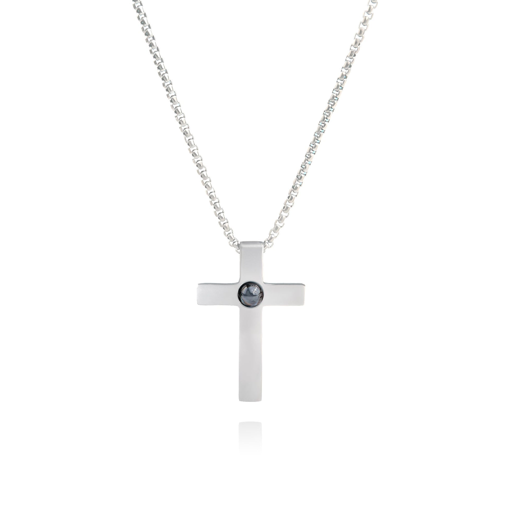 Personalized photo necklace - Cross