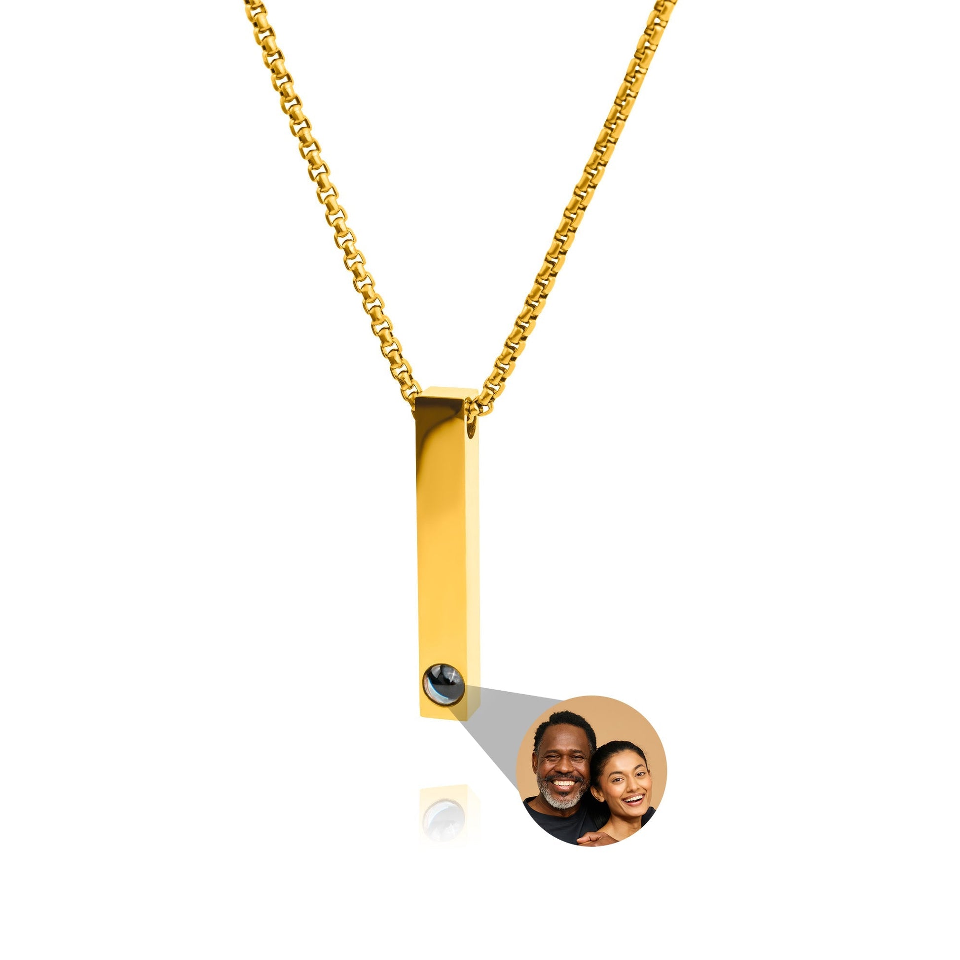 Personalized photo necklace - Bar B-Chain