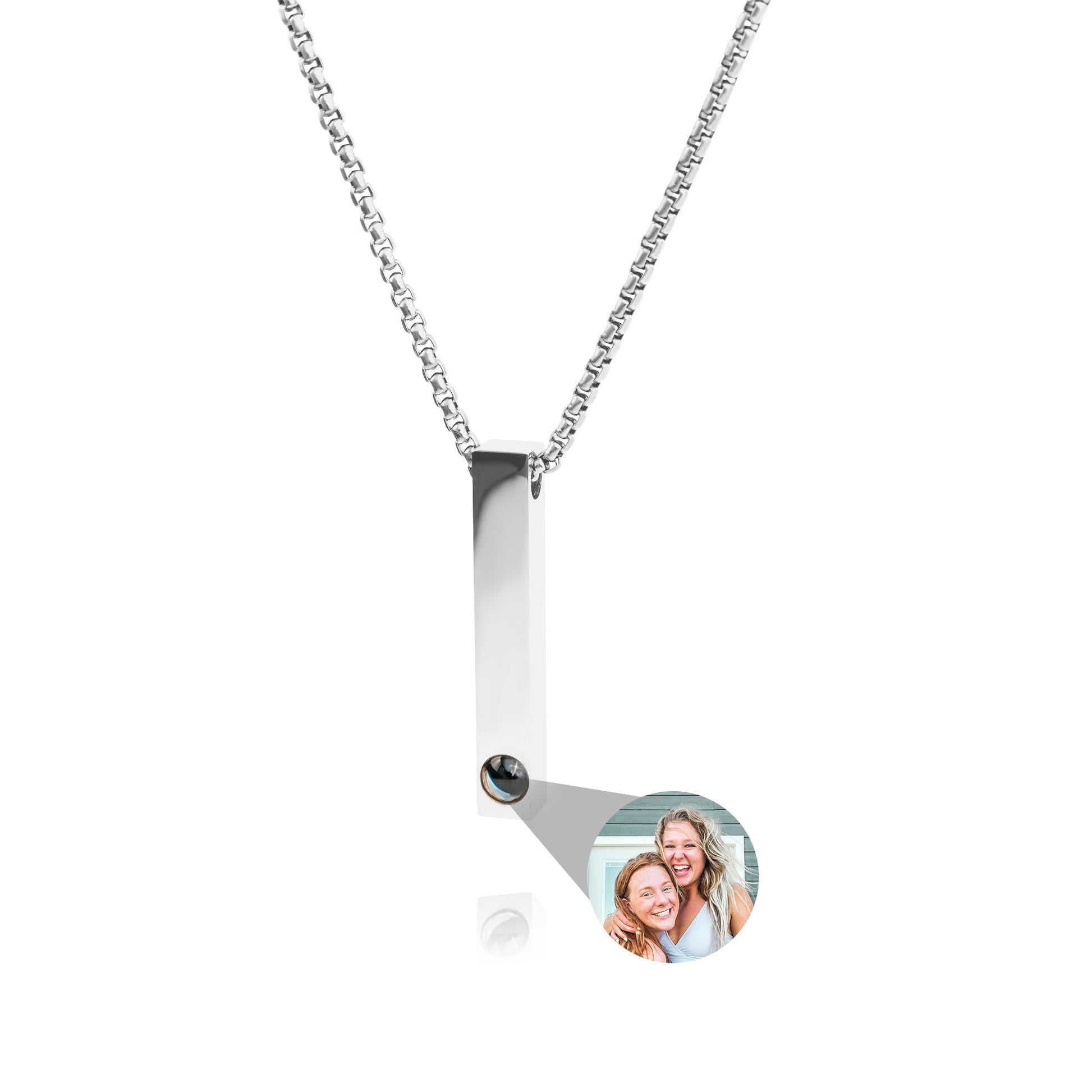 Personalized photo necklace - Bar B-Chain