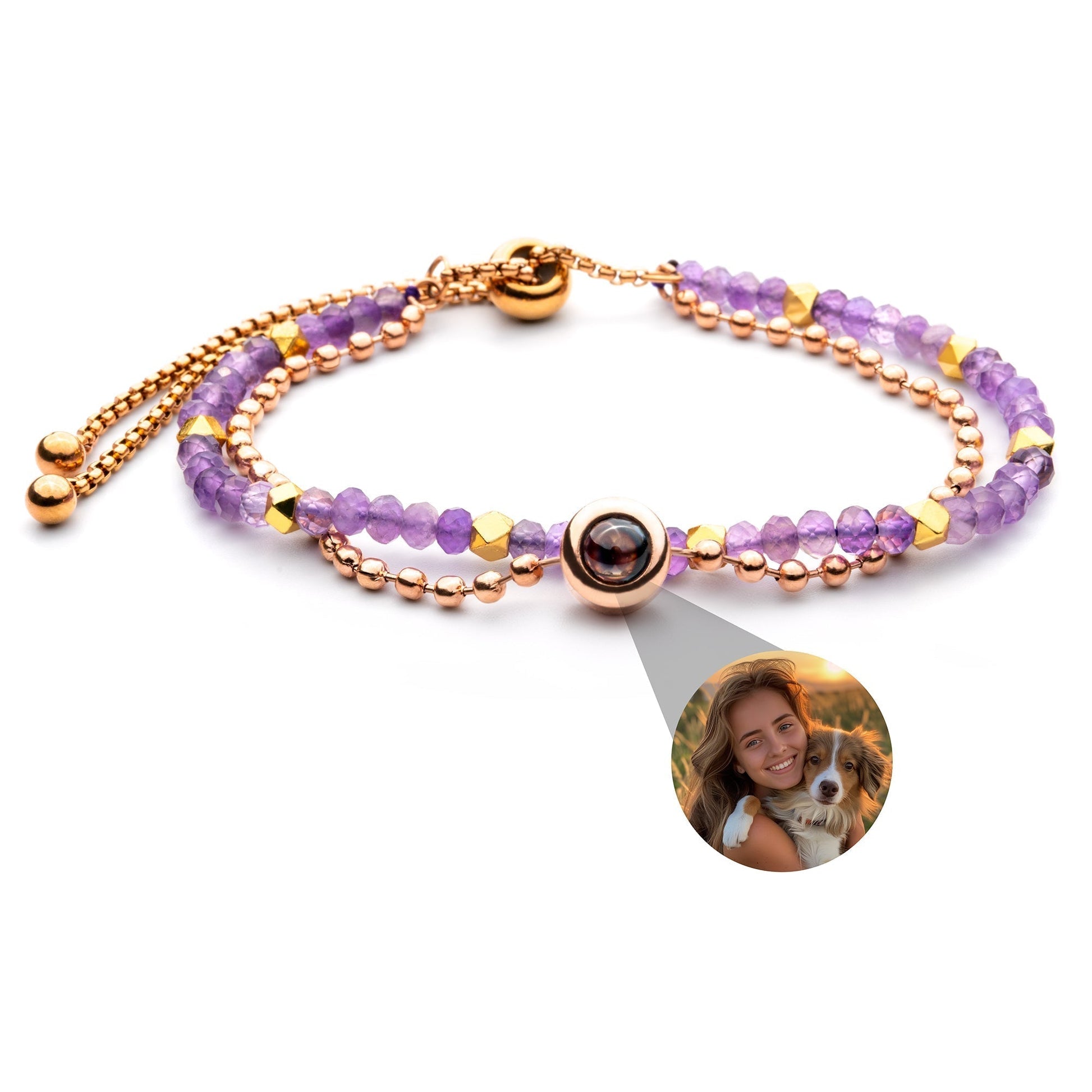 Personalized photo bracelet with your photo - Crystal