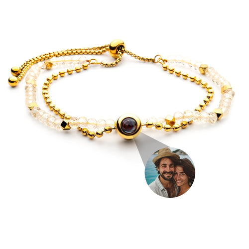 Personalized photo bracelet with your photo - Crystal